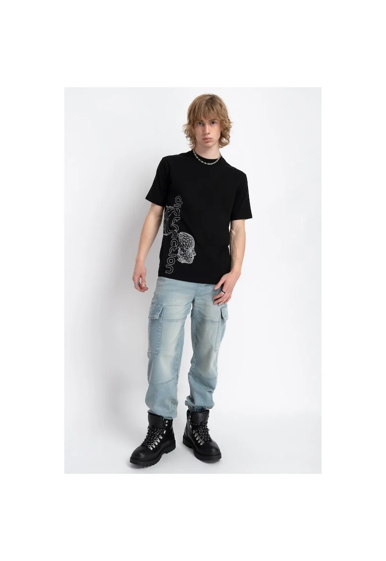 Blugi jogger cu buzunare aplicate,
