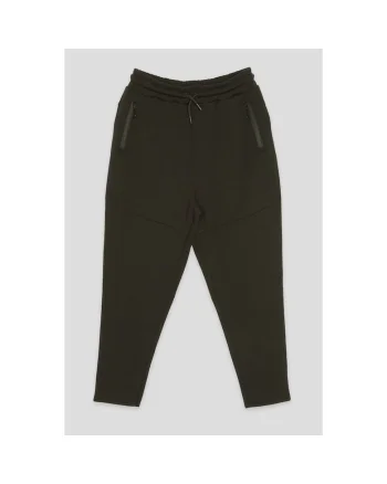 Pantaloni de trening cu croiala lejera si buzunare cu fermoar