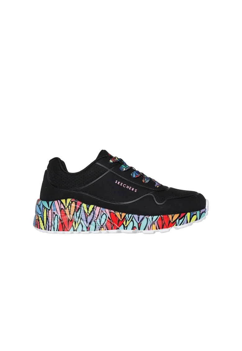 Pantofi sport Uno Lite cu talpa cu imprimeu, Negru