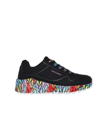 Pantofi sport Uno Lite cu talpa cu imprimeu, Negru