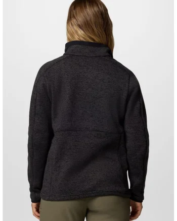 Bluza cu fermoar, pentru trekking, Negru