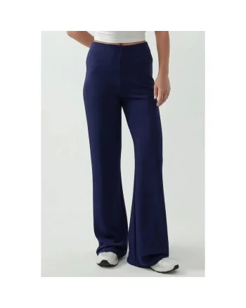 Pantaloni sport dama,  trening, croiala dreapta, bleumarin, textil