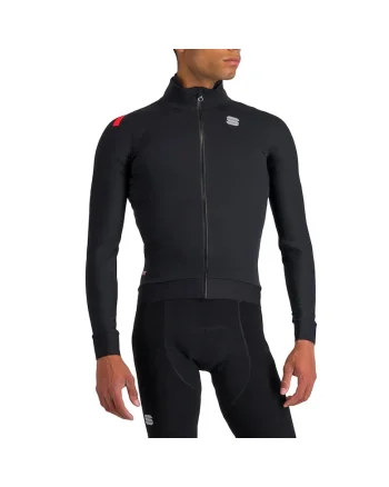Jacheta ciclism barbati  Fiandre Pro, impermeabila, respirabila, negru, Negru