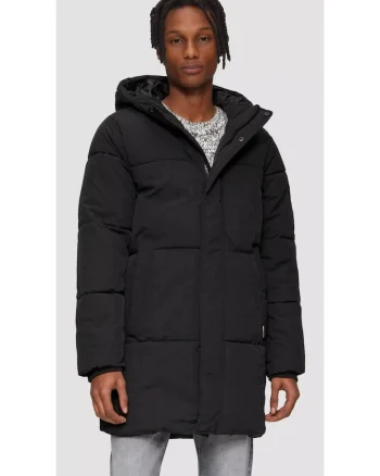 Q/S by s.Oliver Geaca matlasata barbati cu gluga si croiala Regular fit, Negru