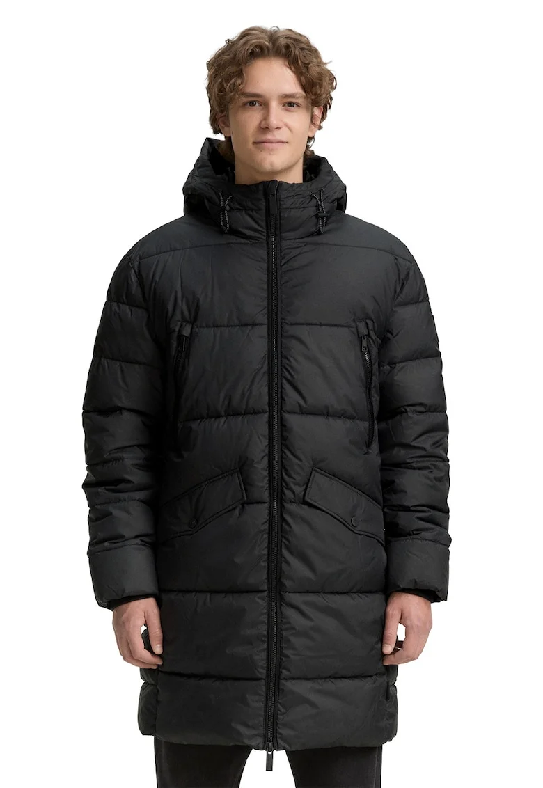 Geaca parka cu vatelina, Negru