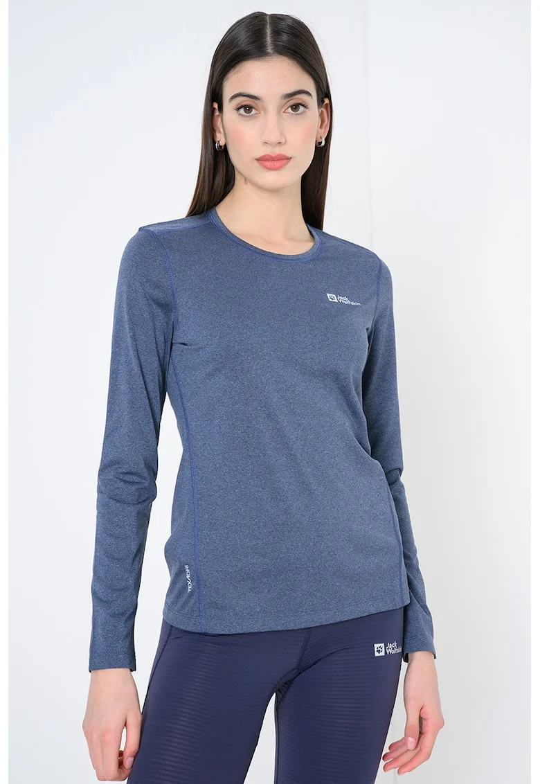 Bluza regular fit cu imprimeu logo discret Sky Thermal, Albastru inchis