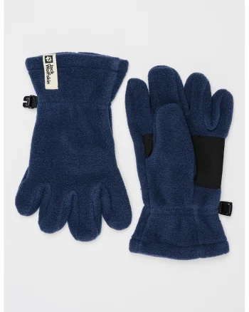 Manusi din material fleece cu model uni, Bleumarin