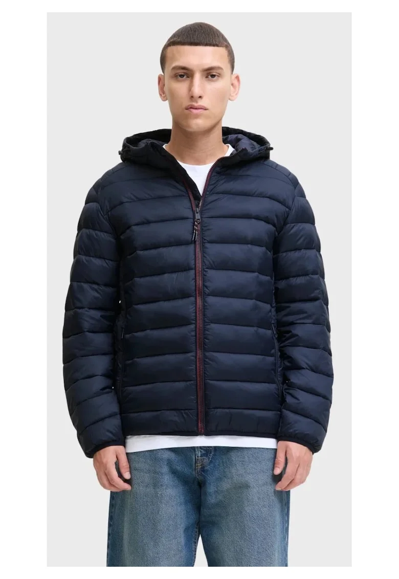 Jacheta barbati cu gluga, Bradley 12280970, Regular fit, Bleumarin inchis,