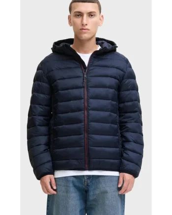 Jacheta barbati cu gluga, Bradley 12280970, Regular fit, Bleumarin inchis,
