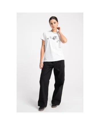 Pantaloni din bumbac cu croiala ampla