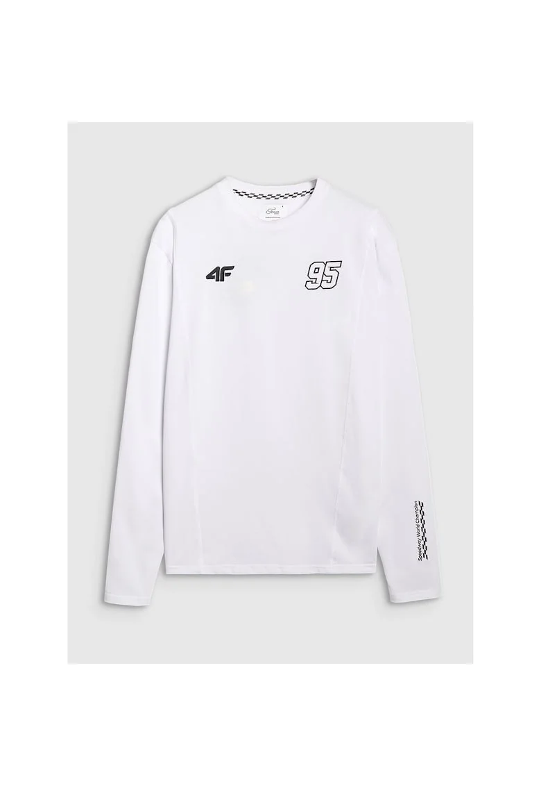 Tricou Barbati Longsleeve  100% Bumbac, Colectie Limitata, Bartosz Zmarzlik, Casual si Sport, Alb
