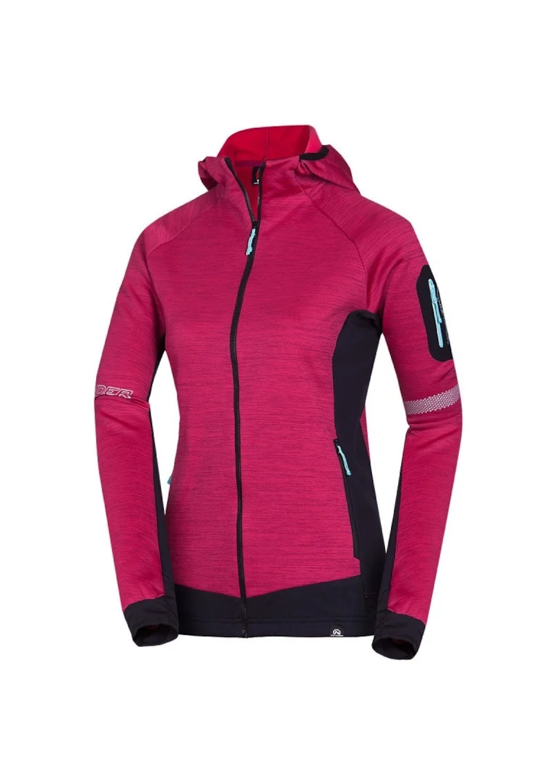 Fleece trekking dama  Pat, Visiniu deschis