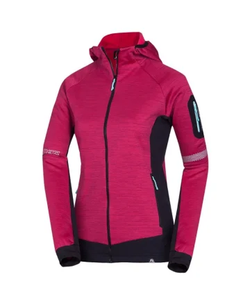 Fleece trekking dama  Pat, Visiniu deschis
