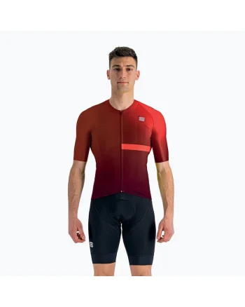 Tricou ciclism barbati,  Bomber, Poliester/Elastan, Rosu,