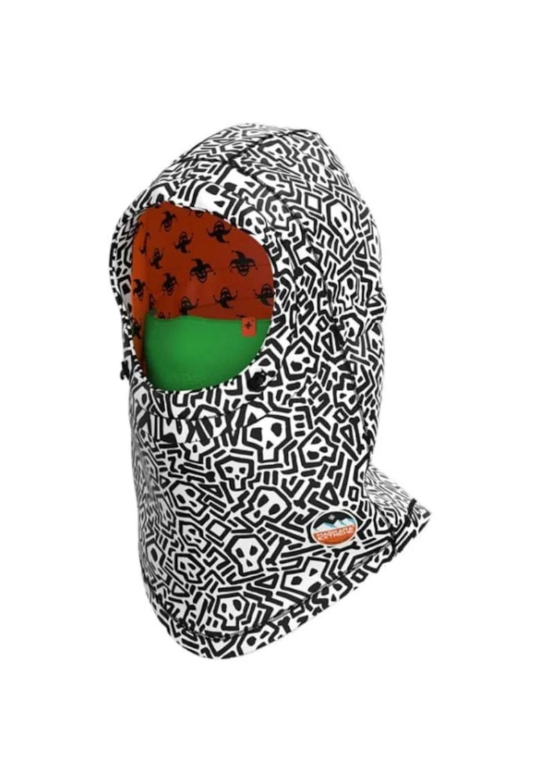 Arctic Balaclava Print, Alb/Negru