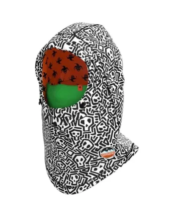Arctic Balaclava Print, Alb/Negru