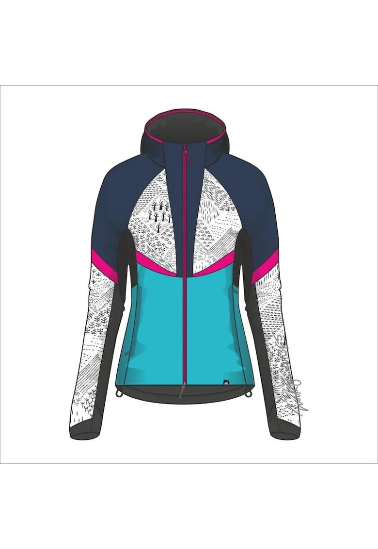Jacheta dama schi de tura Active Primaloft® Rohace 2, Alb/Albastru