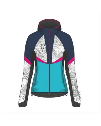 Jacheta dama schi de tura Active Primaloft® Rohace 2, Alb/Albastru
