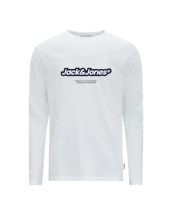Bluza JACK &JONES Vesterbro Newton Crew 38477, Alb