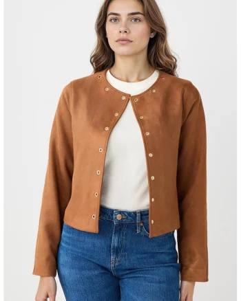 Jacheta uni cu capse, Caramel