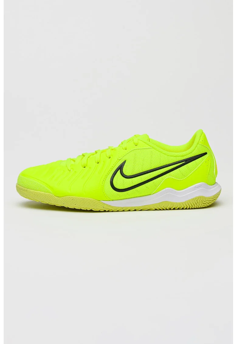 Pantofi Tiempo Legend 10 Academy IC de piele si material textil pentru fotbal, Verde neon