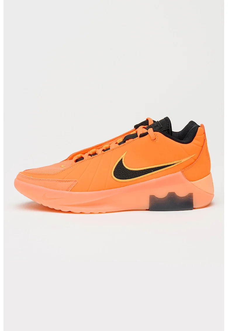 Pantofi LeBron Witness 9 pentru baschet, Negru/Portocaliu neon