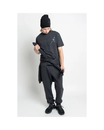 Pantaloni de trening cu imprimeu reflectorizant pe picior