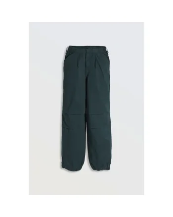 Pantaloni lungi uni cu talie medie si buzunare laterale