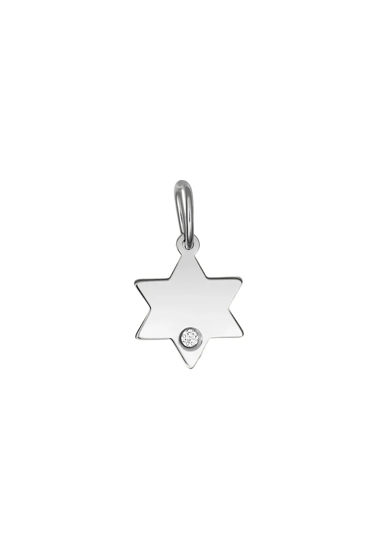 Pandantiv din aur in forma de steluta cu diamant