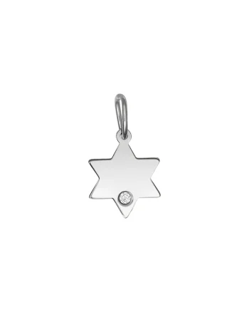 Pandantiv din aur in forma de steluta cu diamant