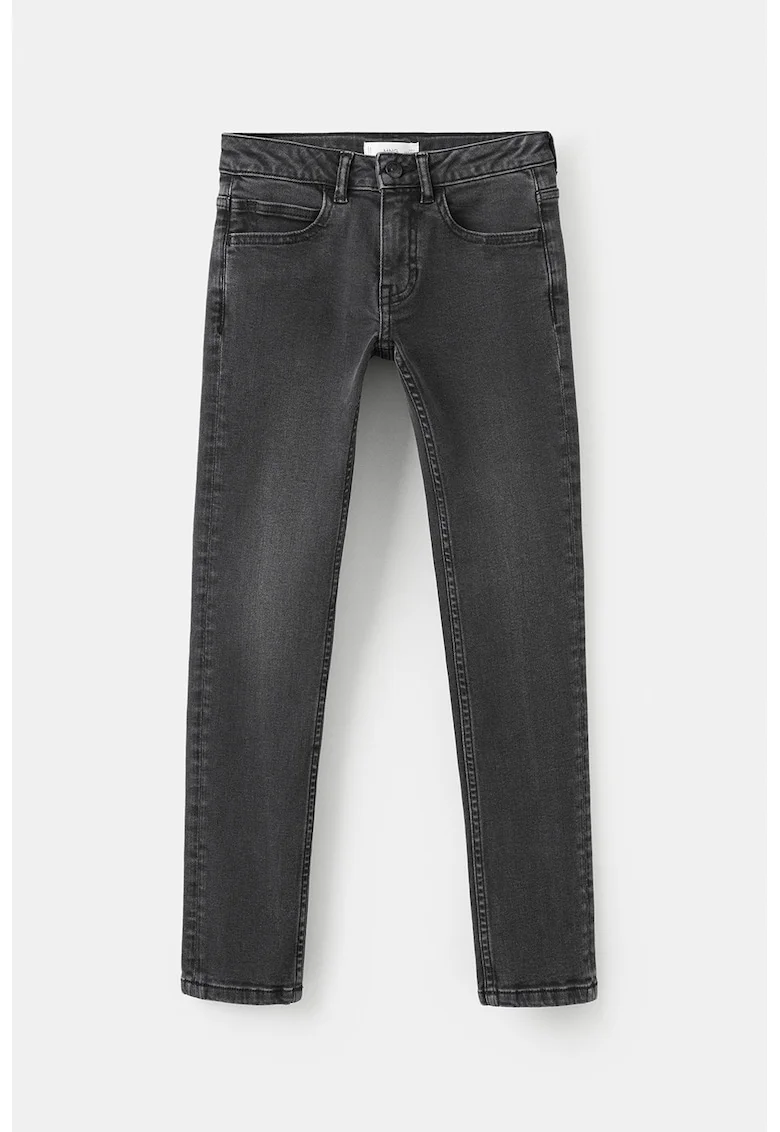 Blugi slim fit cu talie medie, Negru stins