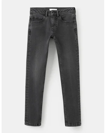 Blugi slim fit cu talie medie, Negru stins