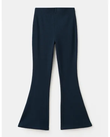 Colanti bootcut cu striati si talie inalta, Albastru ultramarin