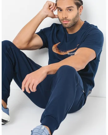 Pantaloni de trening din amestec de bumbac, pentru fotbal, Alb/Bleumarin