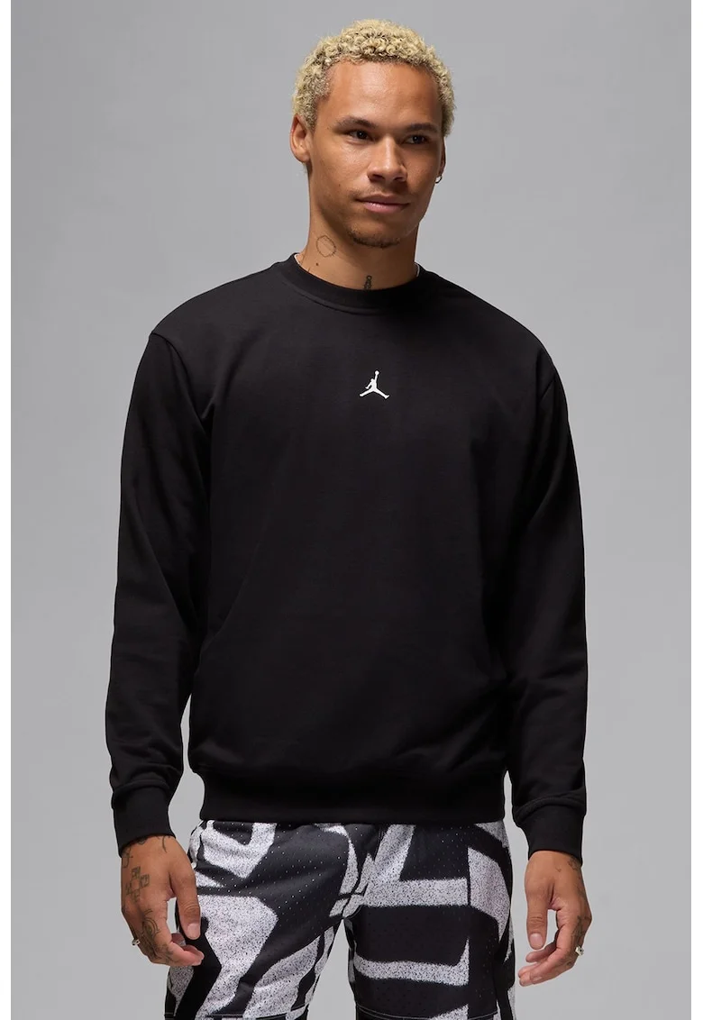 Bluza din material fleece pentru fitness Jordan Sport, Negru