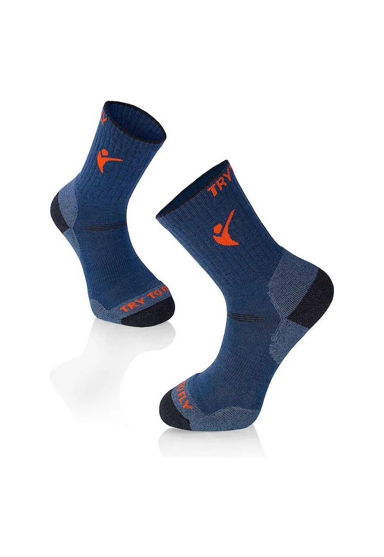 Sosete de drumetie pentru turism montan HIKING SOCKS, Albastru