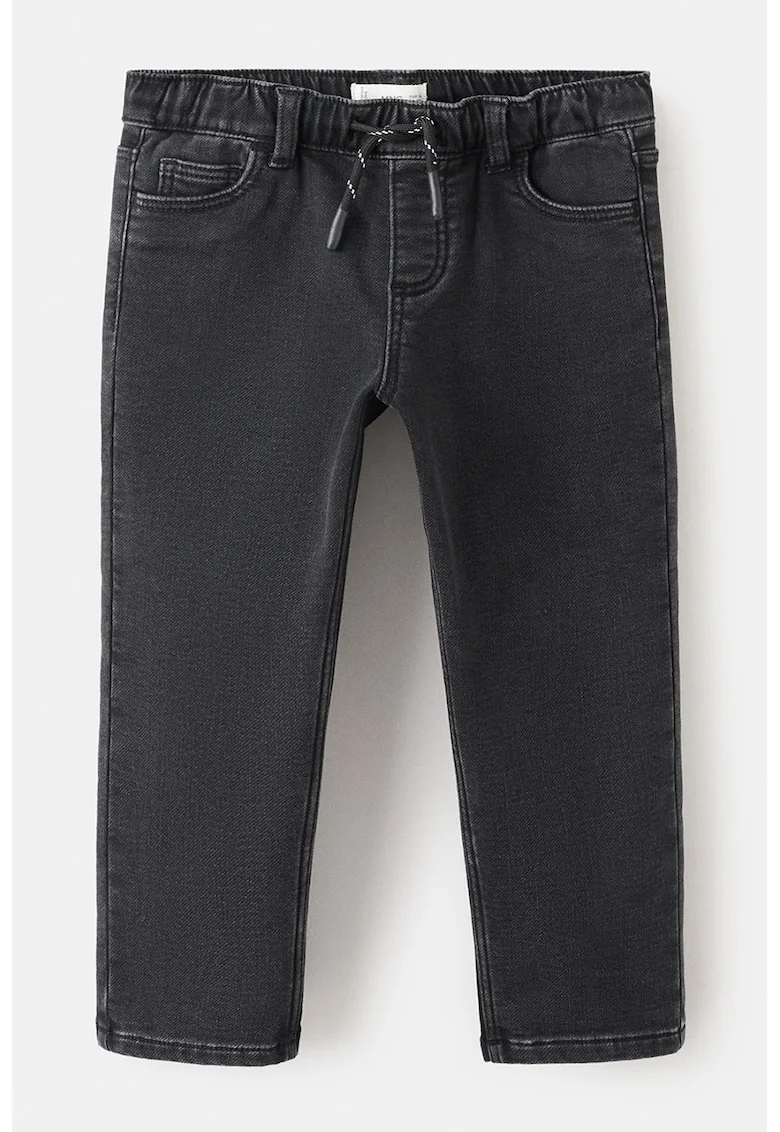 Blugi jogger cu talie ajustabila, Gri inchis