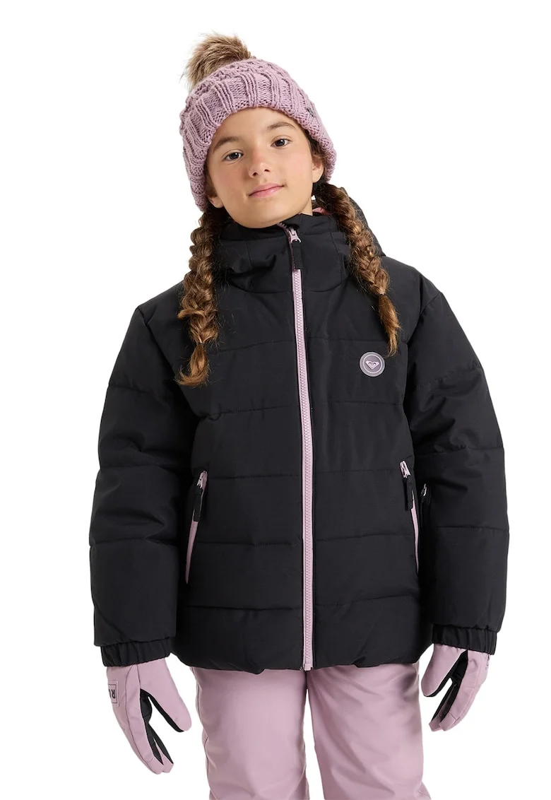 Geaca cu gluga pentru ski Snowyhill, Negru/Lila