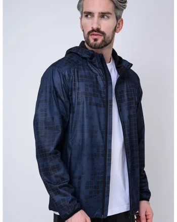 Jacheta regular fit cu gluga, Bleumarin