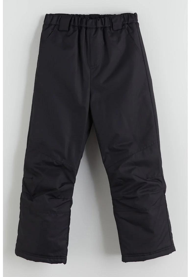 Pantaloni uni regular fit, Negru stins
