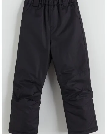 Pantaloni uni regular fit, Negru stins
