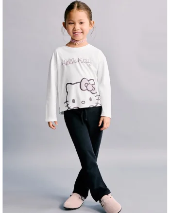 Pantaloni de trening din bumbac cu croiala conica, Bleumarin