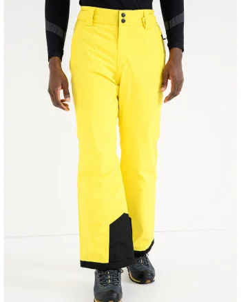 Pantaloni cu talie medie pentru schi, Galben