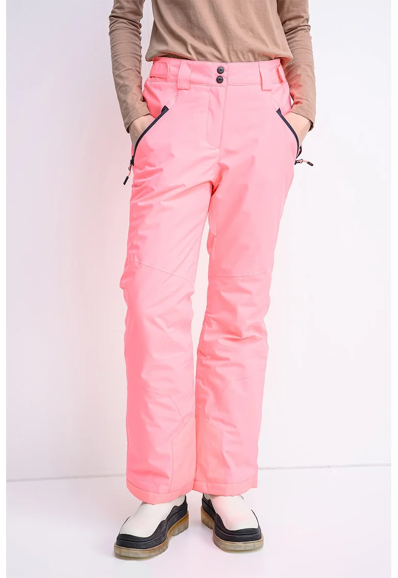 Pantaloni cu buzunare cu fermoar pentru schi, Roz somon