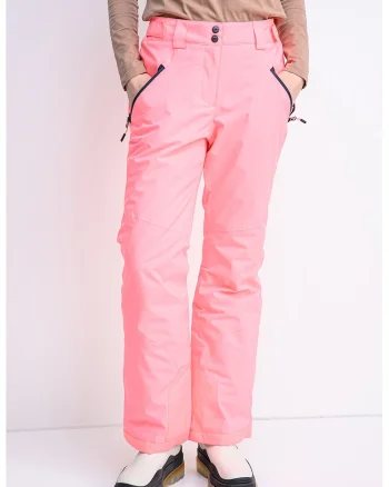 Pantaloni cu buzunare cu fermoar pentru schi, Roz somon