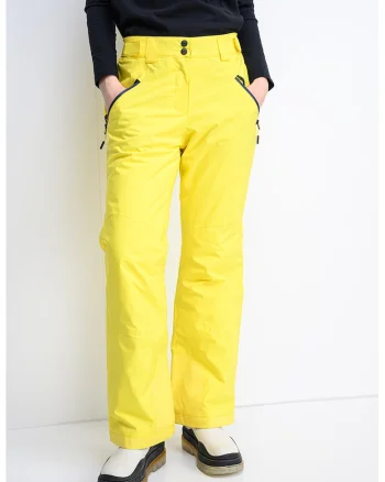 Pantaloni cu buzunare cu fermoar pentru schi, Galben