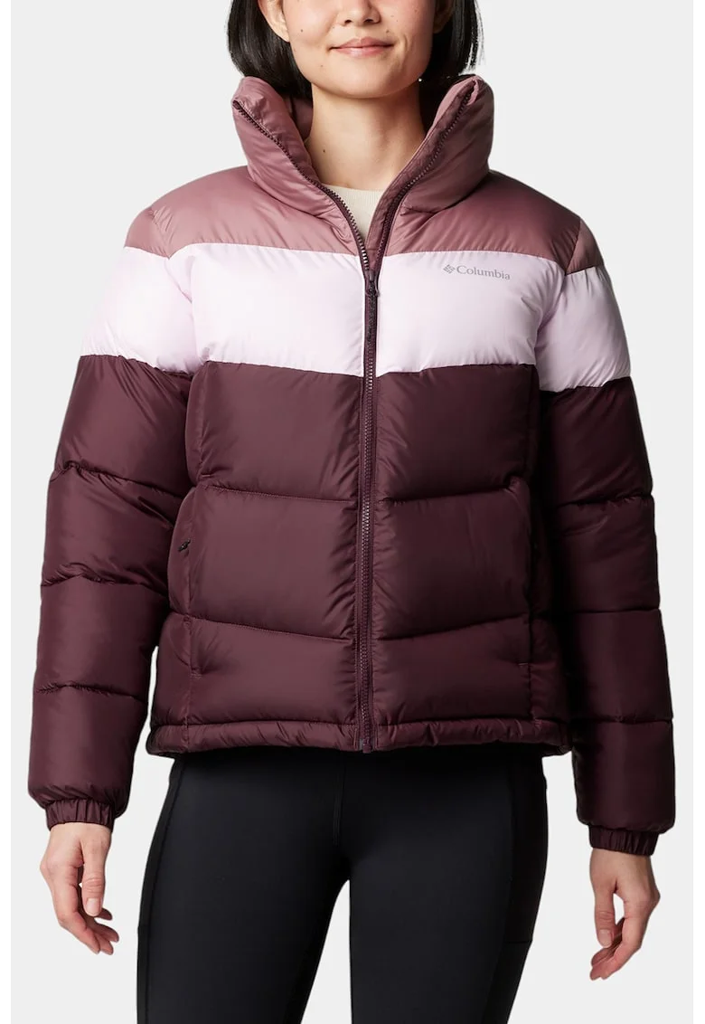 Geaca cu model colorblock Puffect™ II, Alb/Violet inchis