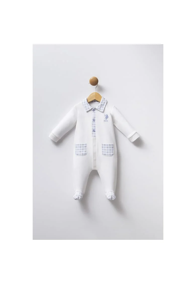 Salopeta bebelusi, USB2257-WHITE, Alb,
