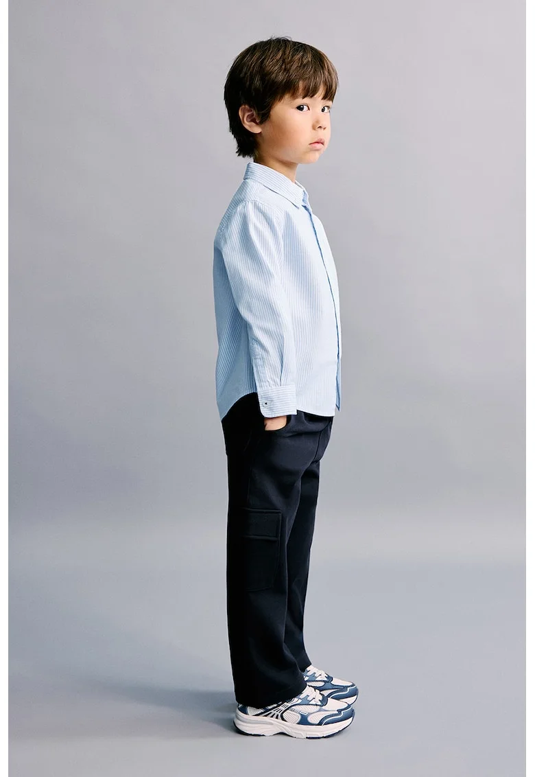 Pantaloni cargo drepti de trening, Bleumarin