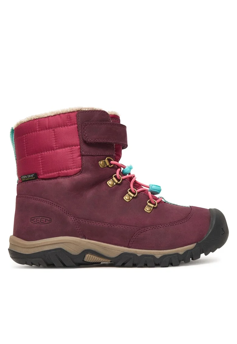 Ghete sport fete,  piele naturala, rosu